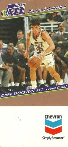 1992-93 Chevron Utah Jazz #2 John Stockton Front