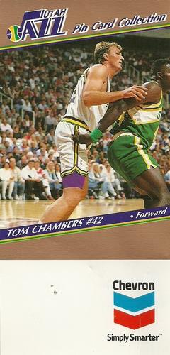 1992-93 Chevron Utah Jazz #4 Tom Chambers Front