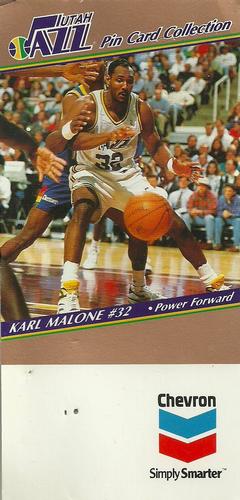 1992-93 Chevron Utah Jazz #5 Karl Malone Front
