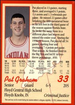 1993-94 Indiana Hoosiers #5 Pat Graham Back