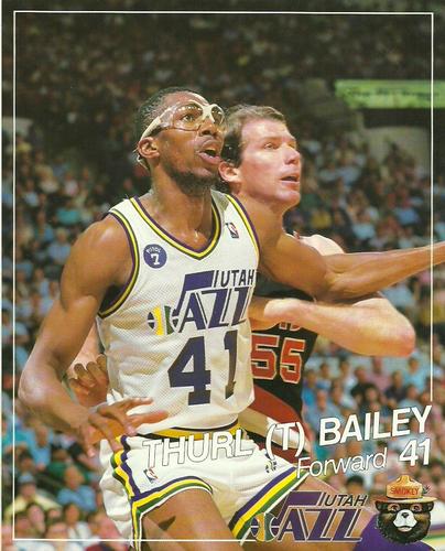 1988-89 Utah Jazz Smokey #NNO Thurl Bailey Front