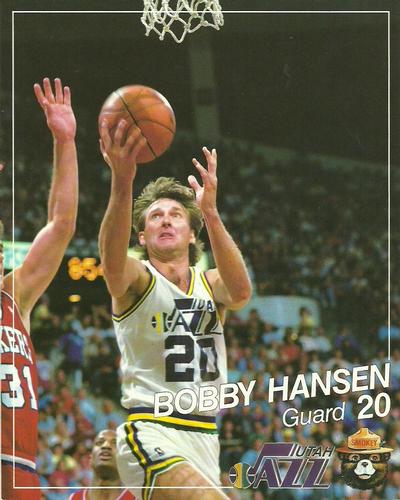 1988-89 Utah Jazz Smokey #NNO Bobby Hansen Front