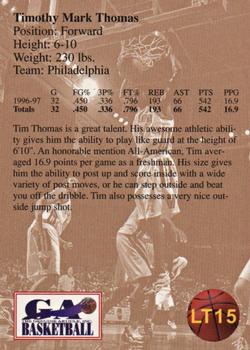 1997 Genuine Article - Legends of Tomorrow #LT15 Tim Thomas Back