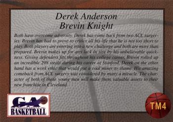 1997 Genuine Article - Teammates #TM4 Derek Anderson / Brevin Knight Back