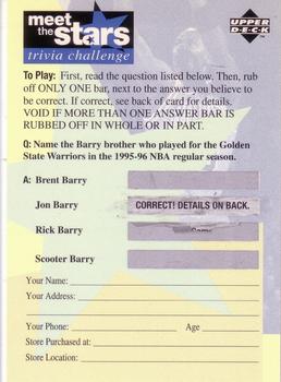 1996-97 Collector's Choice - Meet the Stars Trivia Challenge (Blue) #26 Meet the Stars Trivia Question #26 Front