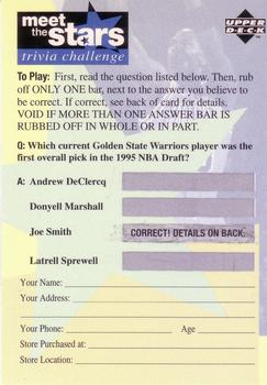 1996-97 Collector's Choice - Meet the Stars Trivia Challenge (Blue) #27 Meet the Stars Trivia Question #27 Front
