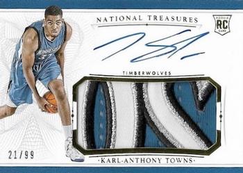 2015-16 Panini National Treasures #101 Karl-Anthony Towns Front