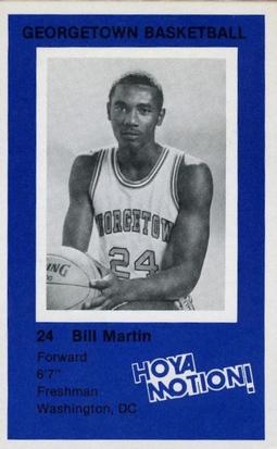 1981-82 Georgetown Hoyas #6 Bill Martin Front