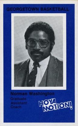 1981-82 Georgetown Hoyas #8 Norman Washington Front