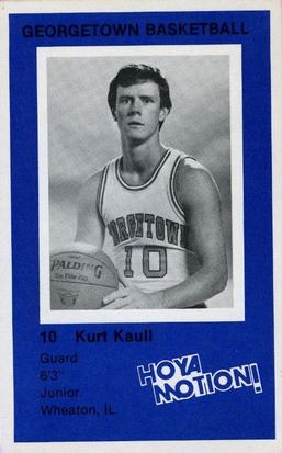 1981-82 Georgetown Hoyas #14 Kurt Kaull Front