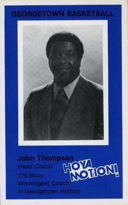 1981-82 Georgetown Hoyas #18 John Thompson Front
