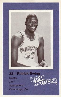 1982-83 Georgetown Hoyas Police #2 Patrick Ewing Front