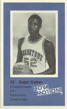 1982-83 Georgetown Hoyas Police #4 Ralph Dalton Front