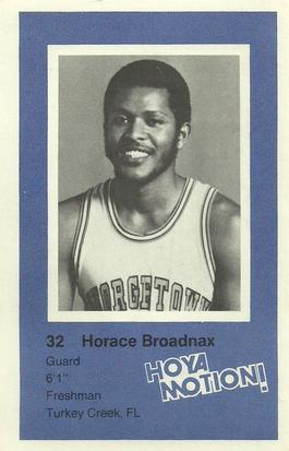 1982-83 Georgetown Hoyas Police #6 Horace Broadnax Front