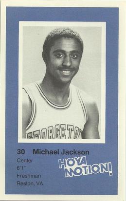 1982-83 Georgetown Hoyas Police #8 Michael Jackson Front