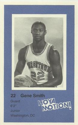 1982-83 Georgetown Hoyas Police #11 Gene Smith Front