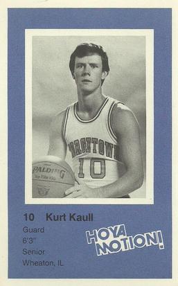 1982-83 Georgetown Hoyas Police #14 Kurt Kaull Front