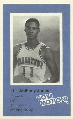 1982-83 Georgetown Hoyas Police #15 Anthony Jones Front