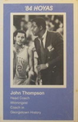 1983-84 Georgetown Hoyas Police #1 John Thompson Front