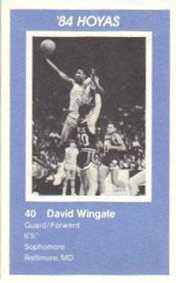 1983-84 Georgetown Hoyas Police #14 David Wingate Front