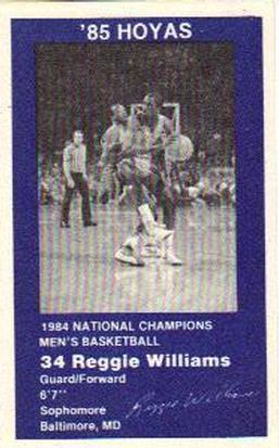 1984-85 Georgetown Hoyas #11 Reggie Williams Front