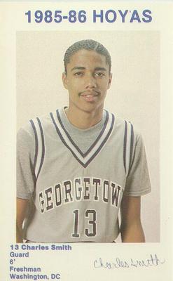 1985-86 Georgetown Hoyas Police #13 Charles Smith Front