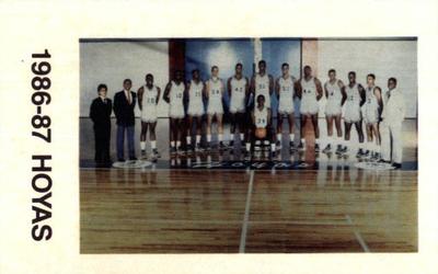 1986-87 Georgetown Hoyas #1 Hoyas Team Front