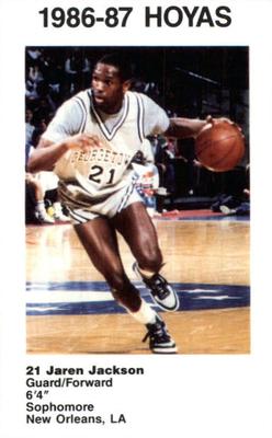 1986-87 Georgetown Hoyas #8 Jaren Jackson Front