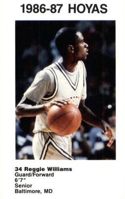 1986-87 Georgetown Hoyas #13 Reggie Williams Front