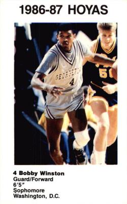 1986-87 Georgetown Hoyas #14 Bobby Winston Front