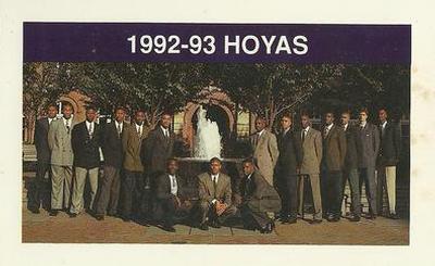 1992-93 Georgetown Hoyas Police #1 Hoyas Team Front
