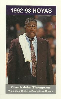 1992-93 Georgetown Hoyas Police #2 John Thompson Front