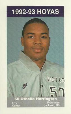 1992-93 Georgetown Hoyas Police #7 Othella Harrington Front