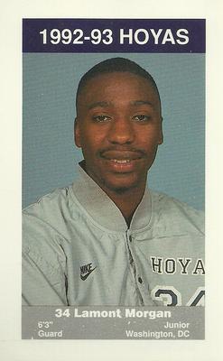 1992-93 Georgetown Hoyas Police #14 Lamont Morgan Front