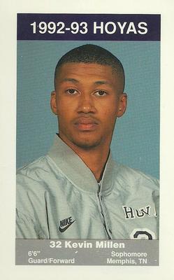1992-93 Georgetown Hoyas Police #15 Kevin Millen Front