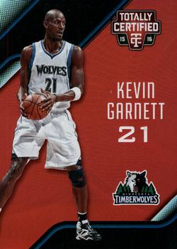 2015-16 Panini Totally Certified - Mirror Red #1 Kevin Garnett Front