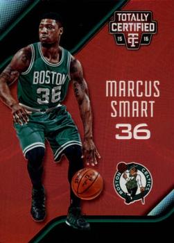 2015-16 Panini Totally Certified - Mirror Red #13 Marcus Smart Front
