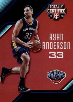 2015-16 Panini Totally Certified - Mirror Red #37 Ryan Anderson Front