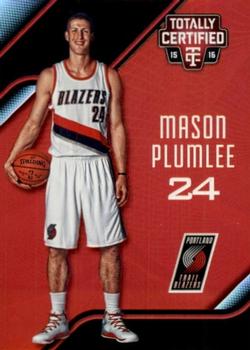 2015-16 Panini Totally Certified - Mirror Red #53 Mason Plumlee Front