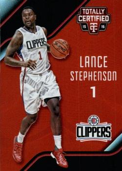 2015-16 Panini Totally Certified - Mirror Red #101 Lance Stephenson Front