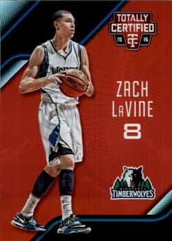 2015-16 Panini Totally Certified - Mirror Red #136 Zach LaVine Front