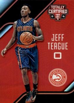 2015-16 Panini Totally Certified - Mirror Red #144 Jeff Teague Front