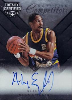 2015-16 Panini Totally Certified - Certified Competitor Autographs #CCA-AE Alex English Front