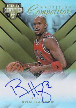 2015-16 Panini Totally Certified - Certified Competitor Autographs Mirror Gold #CCA-RHP Ron Harper Front