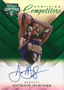 2015-16 Panini Totally Certified - Certified Competitor Autographs Mirror Green #CCA-AM Antonio McDyess Front