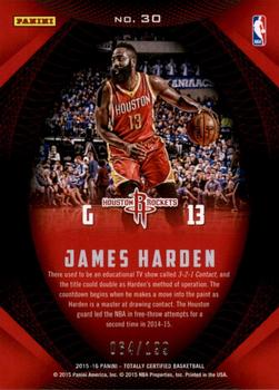 2015-16 Panini Totally Certified - Certified Skills #30 James Harden Back