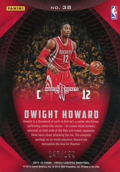 2015-16 Panini Totally Certified - Certified Skills #38 Dwight Howard Back