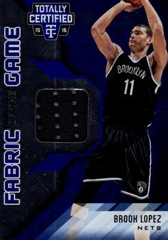 2015-16 Panini Totally Certified - Fabric of the Game Materials Blue #FG-BL Brook Lopez Front