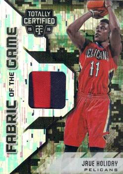 2015-16 Panini Totally Certified - Fabric of the Game Materials Camo #FG-JHL Jrue Holiday Front