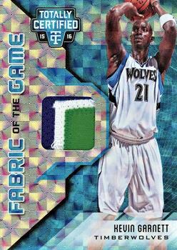2015-16 Panini Totally Certified - Fabric of the Game Materials Holo Blue #FG-KG Kevin Garnett Front